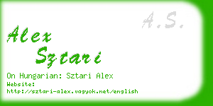 alex sztari business card